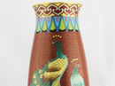 Image of BEAUTIFUL & VINTAGE CHINESE CLOISONNE VASE WITH PEACOCK AND FLORAL DESIGN