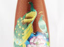 Image of BEAUTIFUL & VINTAGE CHINESE CLOISONNE VASE WITH PEACOCK AND FLORAL DESIGN