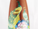 Image of BEAUTIFUL & VINTAGE CHINESE CLOISONNE VASE WITH PEACOCK AND FLORAL DESIGN