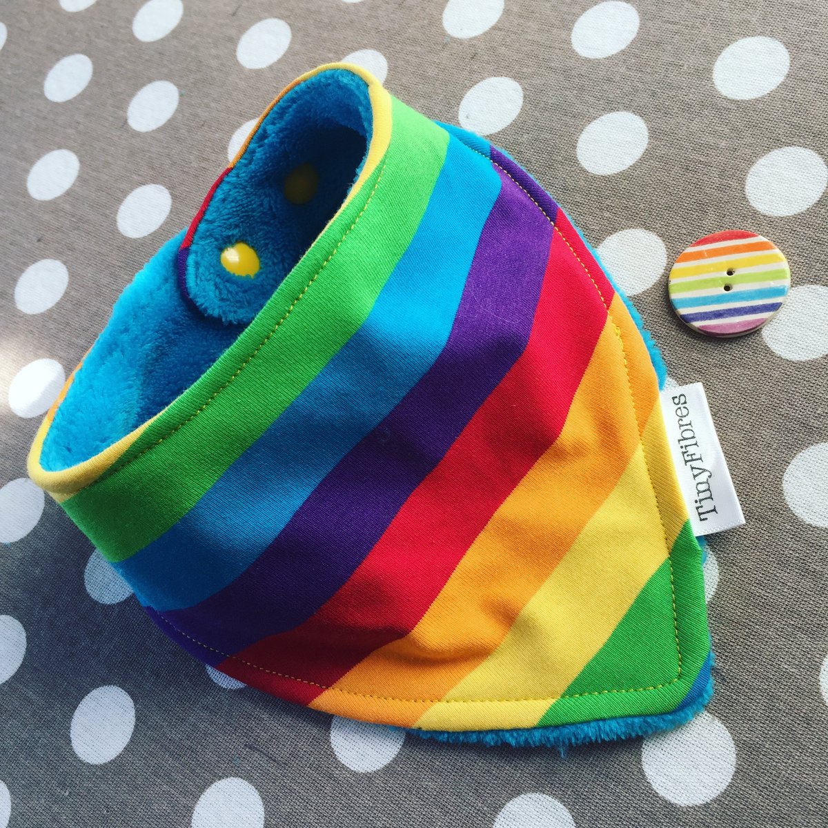 Rainbow Stripe Bandana Bib | TinyFibres