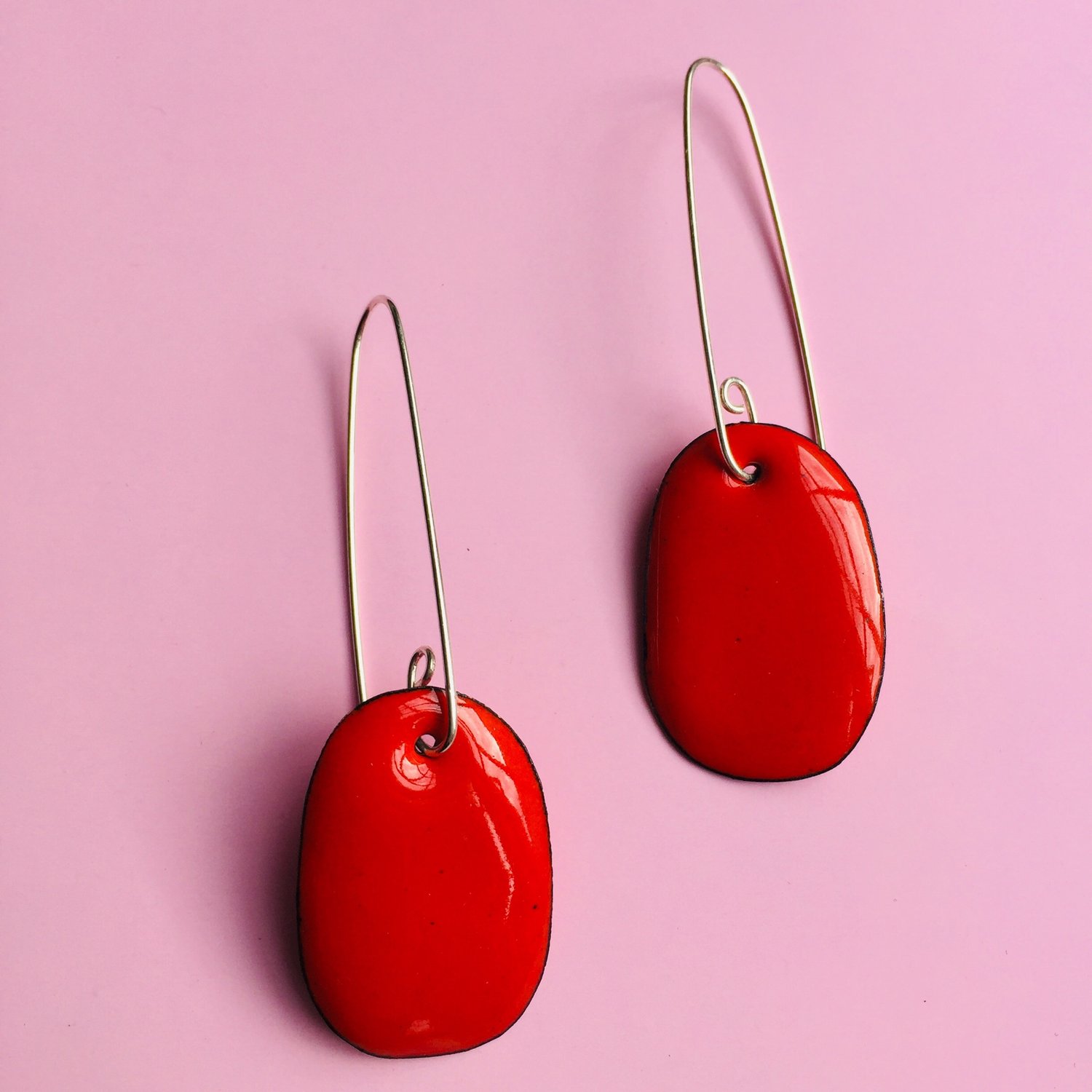 Image of Enamel drop earrings