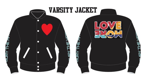 Image of “2019” LOVE MORE VARSITY JACKET 