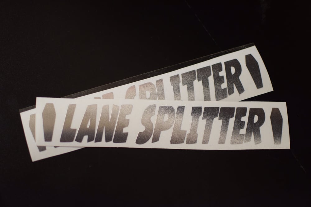 Image of Lane Splitter coffin swingarm decal set