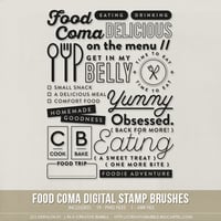 Food Coma Stamp Brushes (Digital)