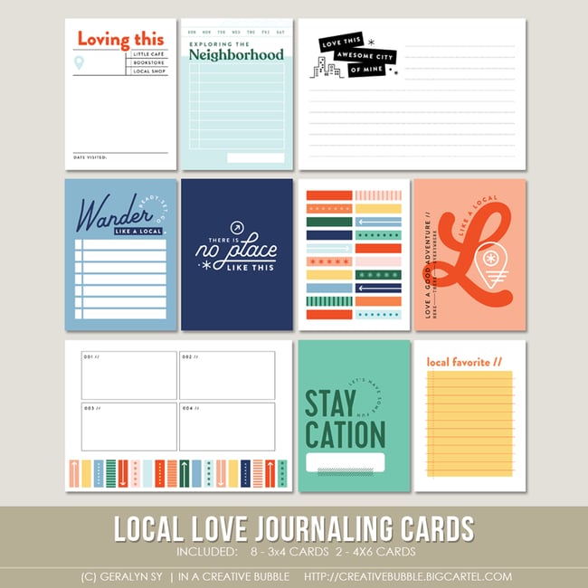 Local Love Journaling Cards (Digital) | In a Creative Bubble