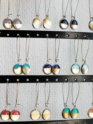 Image of Boucles d’oreilles Les petites Scintillantes feuille d’or