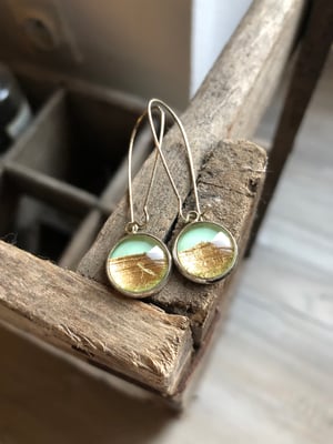 Image of Boucles d’oreilles Les petites Scintillantes feuille d’or