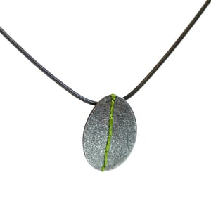 Image of Small Sewn-Up oval necklace