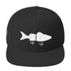 Black glide bait snapback hat 