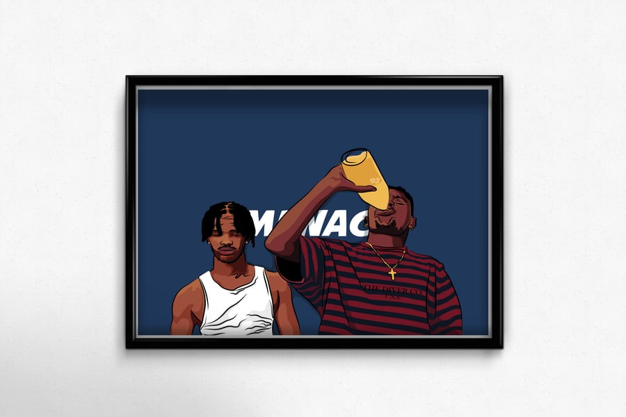 Image of Kane & O-Dog Menace to Society Inspired "Menace Waves" Art Print 13 x 19