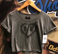 Image 3 of Splatter Heart Crop Tops