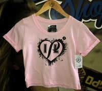Image 1 of Splatter Heart Crop Tops