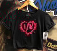 Image 4 of Splatter Heart Crop Tops