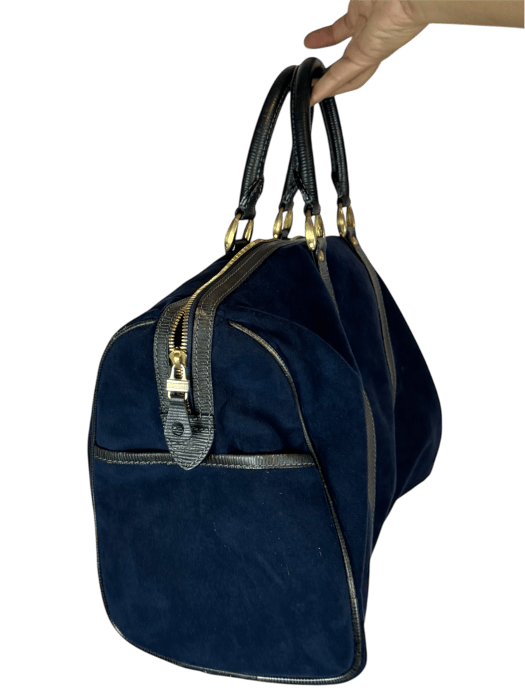 Image of Balenciaga Suede City Duffle Bag