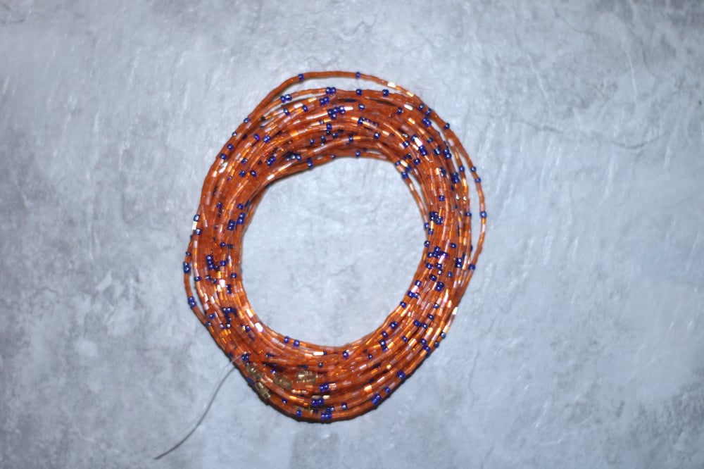 Image of Orange and Violet Glass Bead