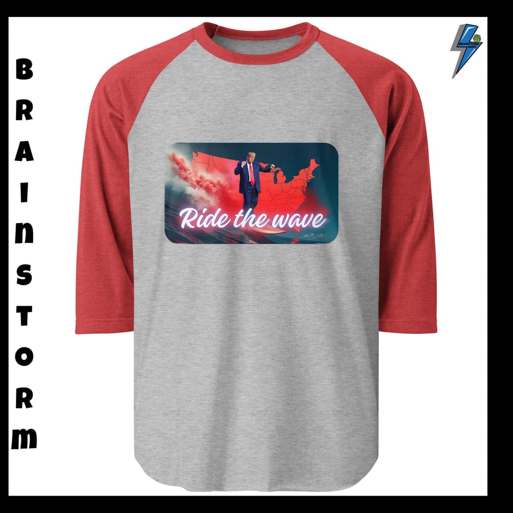 Ride The Wave 3/4 sleeve raglan shirt