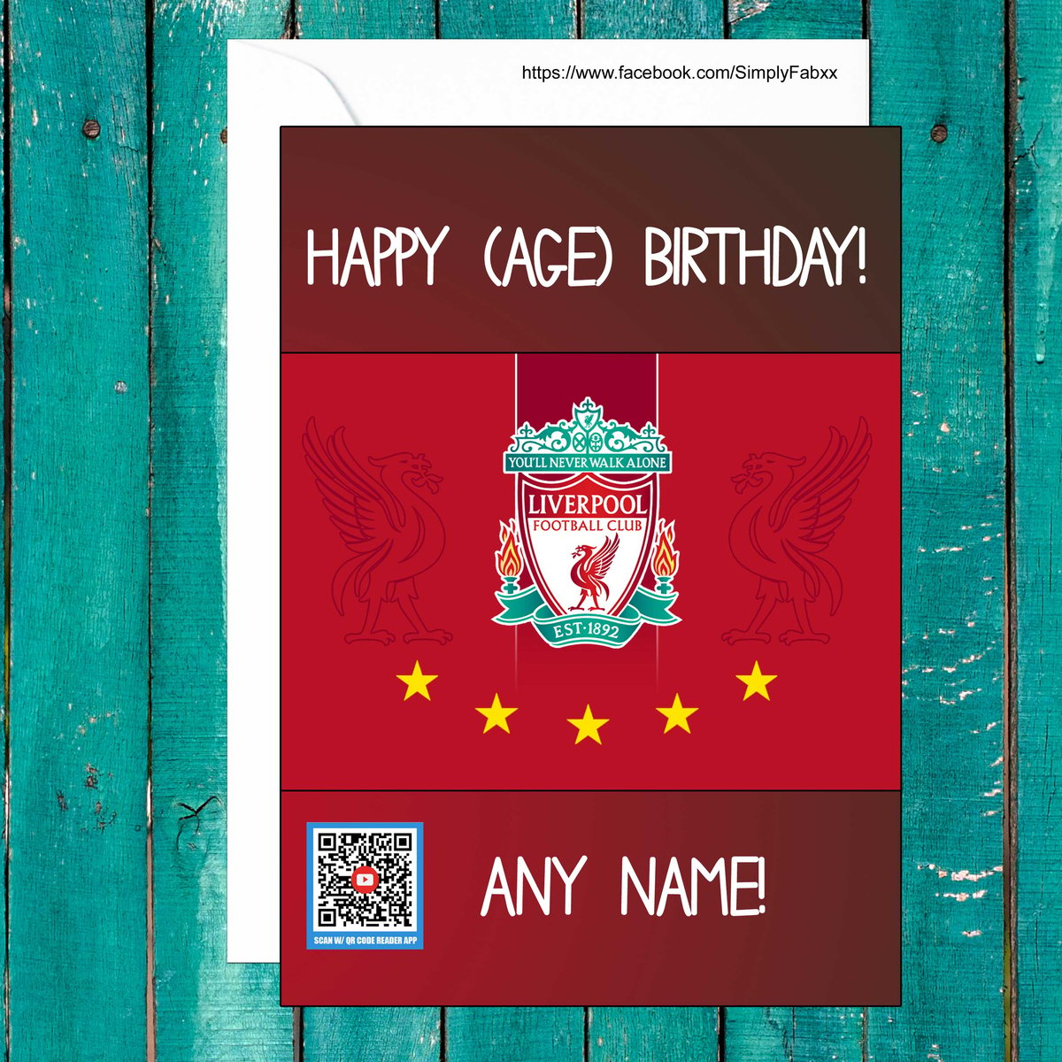 Liverpool Fc Birthday Cards Personalised