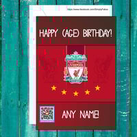 Liverpool FC Personalised Birthday Card