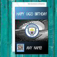 Manchester City FC Personalised Birthday Card
