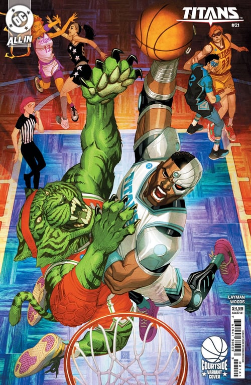 Image of TITANS #21 COURTSIDE VARIANT COVER original art