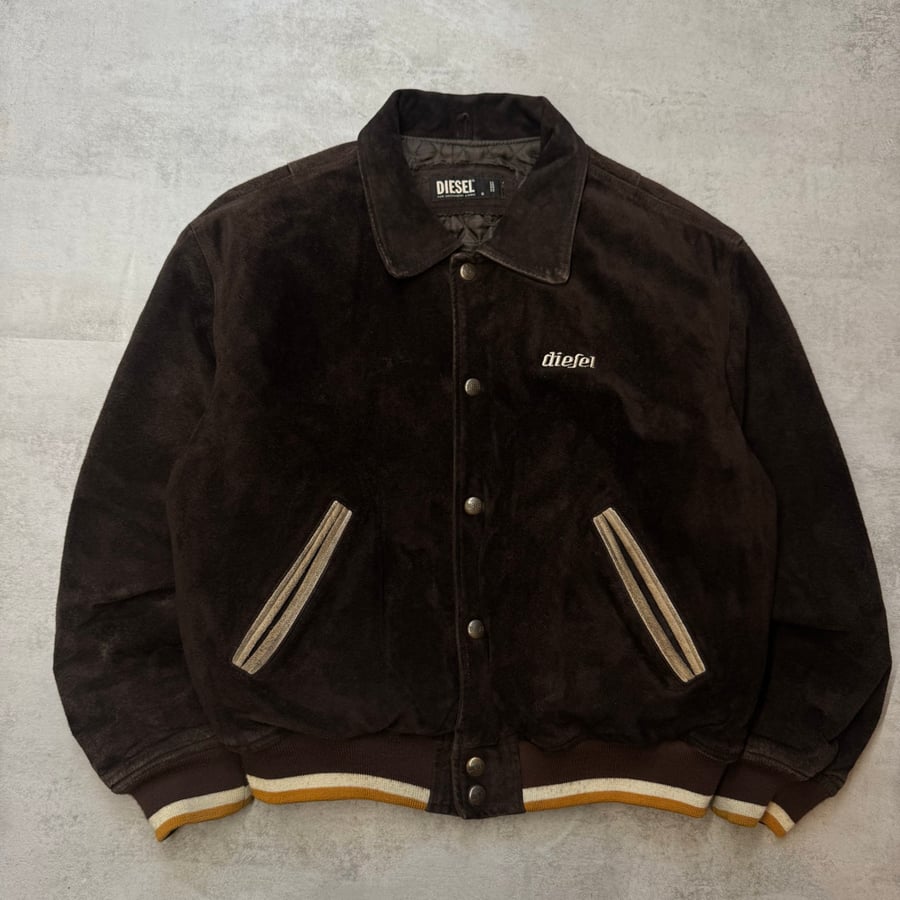 Image of Diesel Suede Leather Jacket, size small