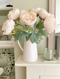 Image 2 of Soft White Peony Bouquet ( 9 included ) 