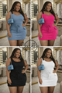 Image 1 of Casual - Bodycon Knit Dress with pockets