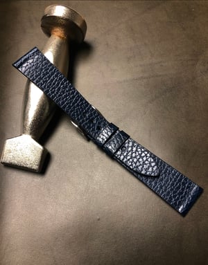 Image of Blue Calfskin - Hard Grain - Watch Strap