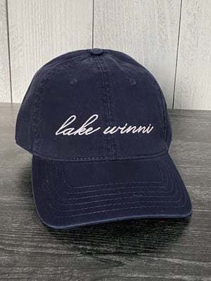 Image of Lake Winni Dad hat - Navy