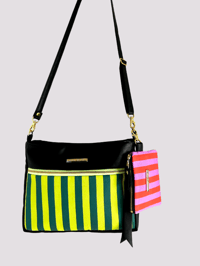Image 9 of Green stripes crossbody