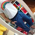 Denim Rainbow Stripe Harem Trousers Image 3