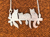 Three Cats in a tree necklace