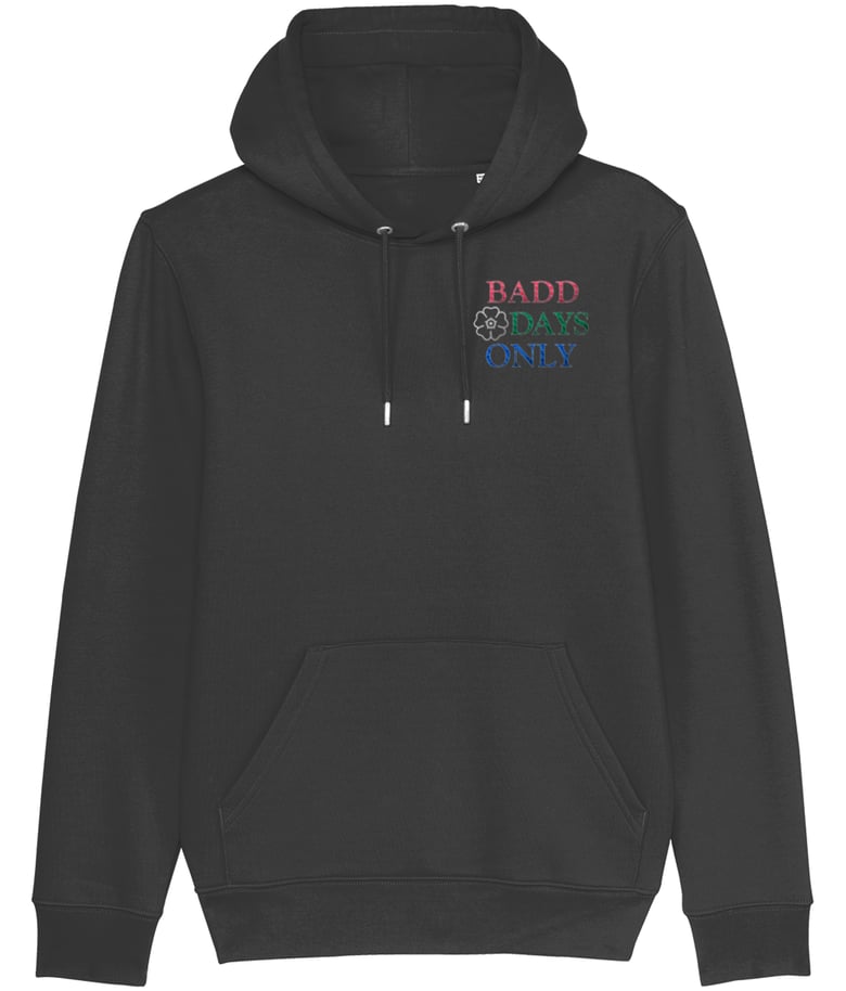 Image of BADD DAYS ONLY Embroidered Hoodie Black 