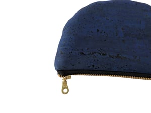 Image of Paula Half Moon Pouch In Blue Cork