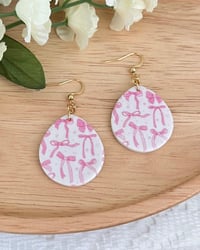 Image 9 of Breast Cancer Pink Ribbon Earrings 