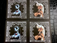 Image 3 of 4 Double Sided Coaster Set. Psycho Baby/Sugar Pop