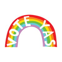 Vote Yas Rainbow Sticker