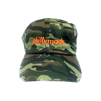 phillymade. fatigue orange script hat