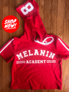 Melanin Academy - Short Sleeve Crop Hoodie