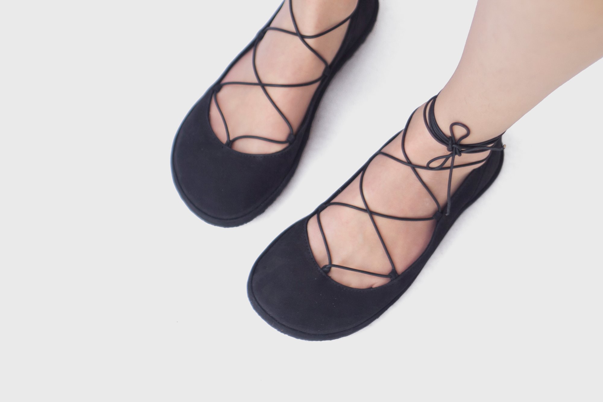 nubuck ballet flats