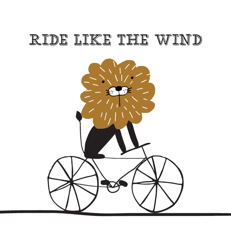Ride Like the Wind Lion Print