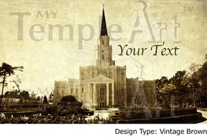 Image of Houston Texas LDS Mormon Temple Art 001 - Personalized LDS Temple Art