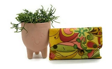 Image of Double Snap Mini Clutch - 'Abstract Floral'