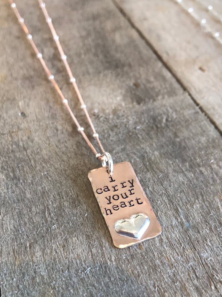 Image of I Carry Your Heart Necklace