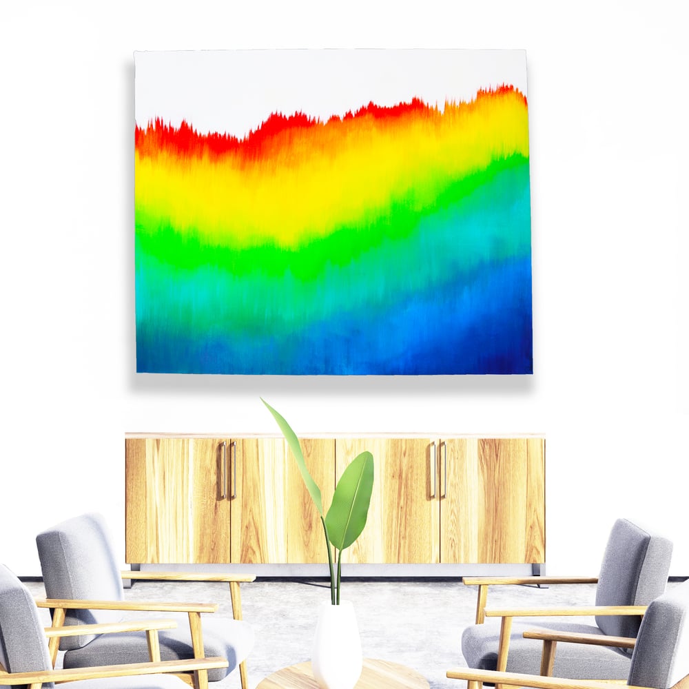 Image of RAINBOW REVEALED' | Original Painting | Colorful Painting | Rainbow Art 