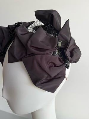 Image of Black cocktail headpiece 