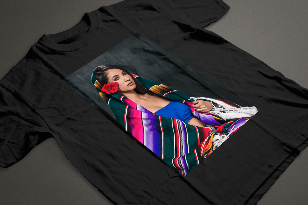 Image of "ROSE" Eli Carrillo Tee (BLACK)