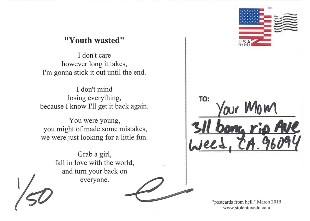 Image of Postcards from hell - "Youth wasted"
