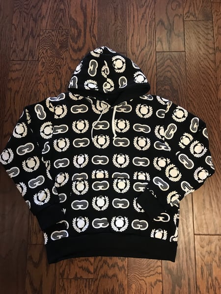Image of 25th Hour X Global Goods All Over Logo hoodie