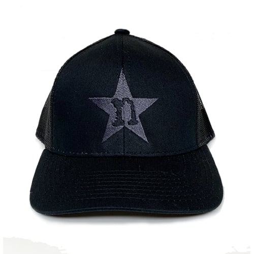 Image of Black Hat with Grey Star